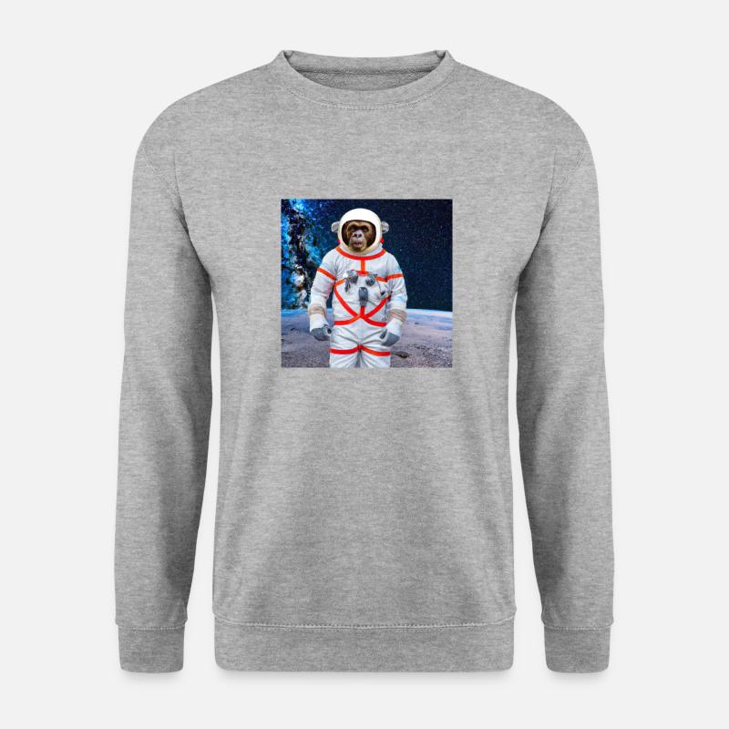 Singe dans l’espace - Sweat-shirt Unisexe - gris chiné