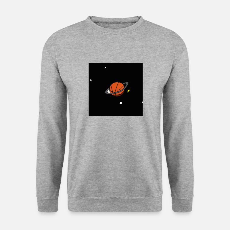 Planet Basketball - Unisex Pullover - Weißgrau meliert