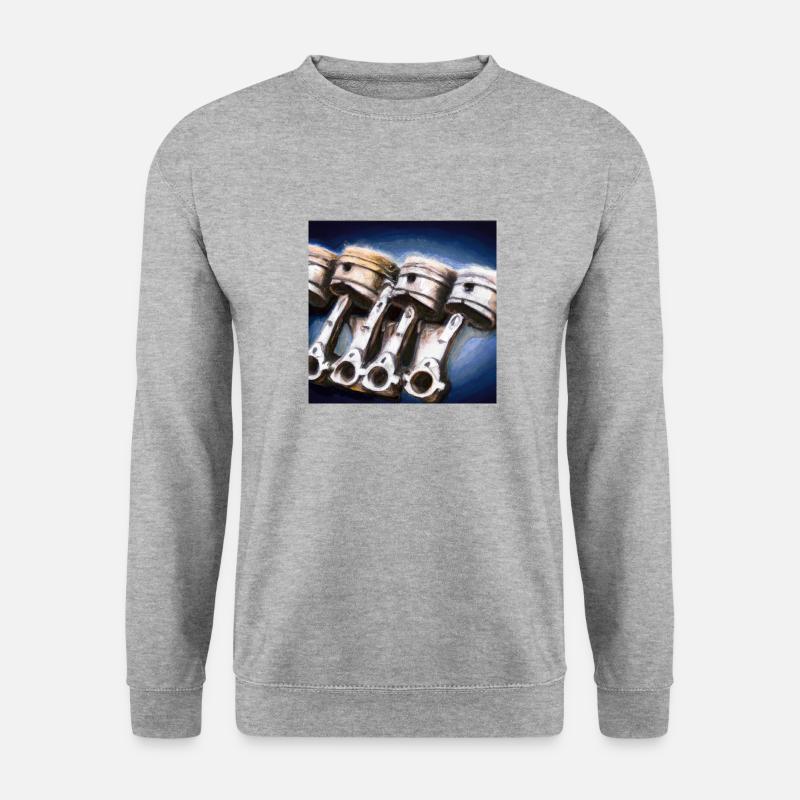 Kolben Autoteile Motorsport - Unisex Pullover - Weißgrau meliert