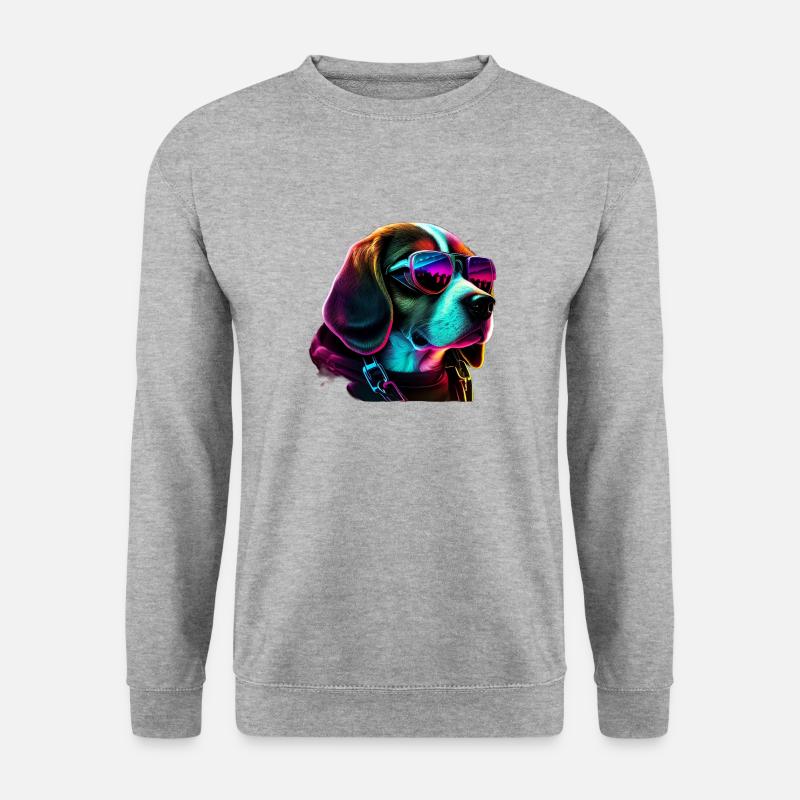 Beagle Dogs Beagles - Unisex Pullover - Weißgrau meliert