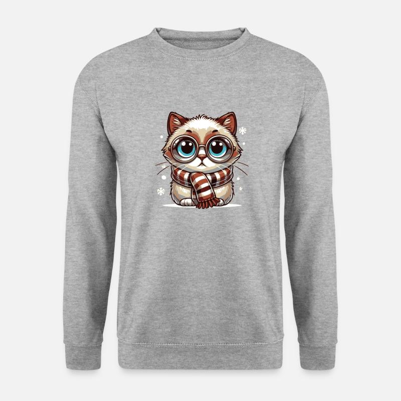 Winter Cat - Unisex Sweatshirt - salt & pepper