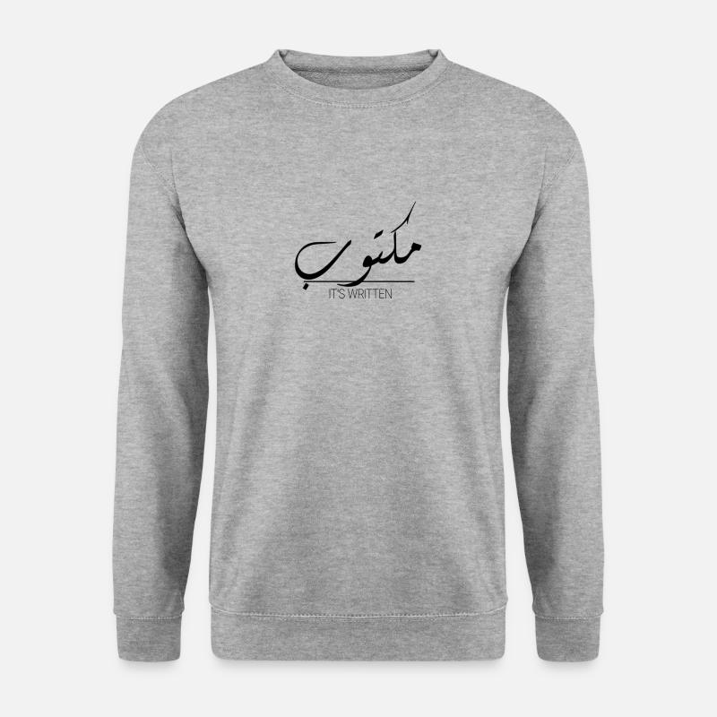 It is written. - Unisex Pullover - Weißgrau meliert