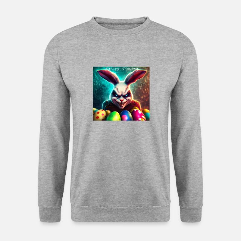 Ostern kommt - Unisex Pullover - Weißgrau meliert