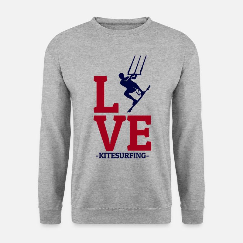 Kitesurfing Kitesurf Kiteboarding Kiteboarder - Unisex Sweatshirt - salt & pepper