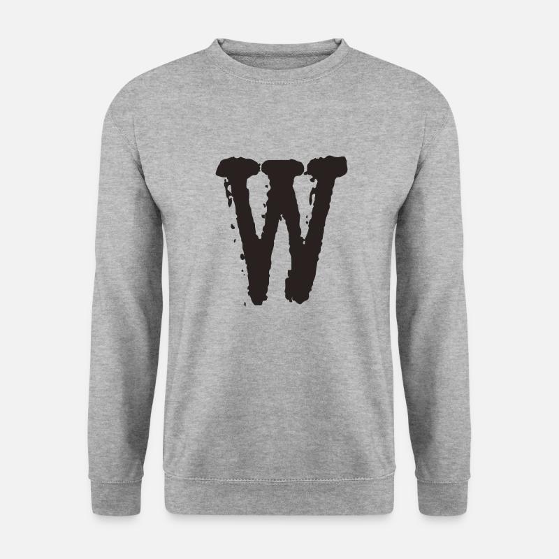 W - Unisex Pullover - Weißgrau meliert