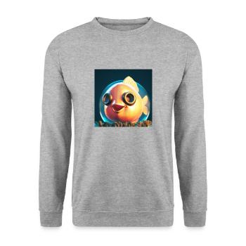 cute tropical fish - Unisex Pullover - Weißgrau meliert - Vorne - Alina (178cm) & Michal (187cm)