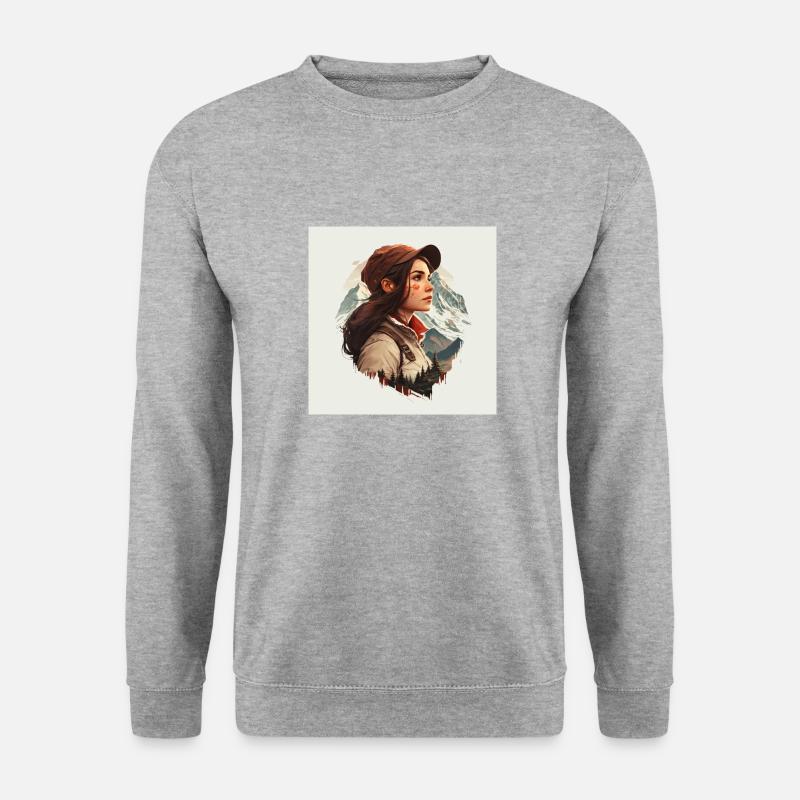 Peak Princess - Unisex Pullover - Weißgrau meliert