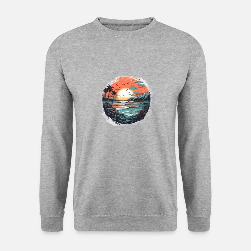 Sunset - Unisex Pullover - Weißgrau meliert