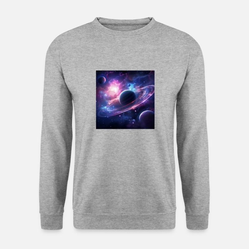 Kosmisch - Unisex Pullover - Weißgrau meliert