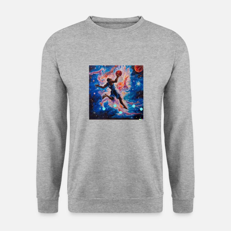 Basketball - Unisex Pullover - Weißgrau meliert