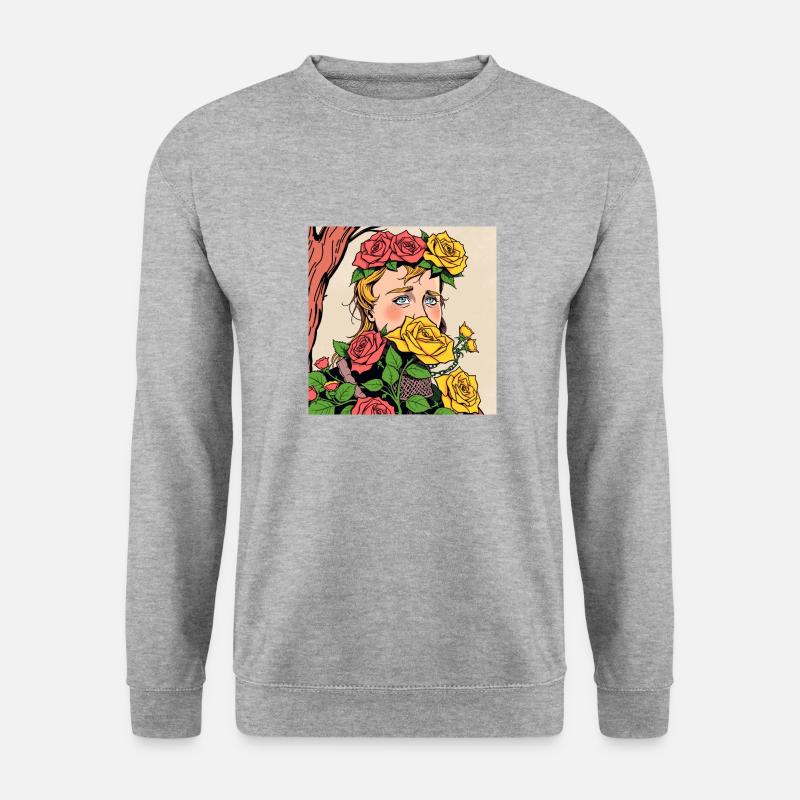 Knight Rose - Unisex Pullover - Weißgrau meliert