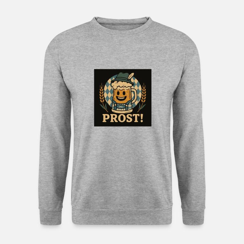 Prost - Unisex Pullover - Weißgrau meliert