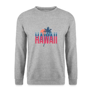 Hawaii - Unisex Pullover - Weißgrau meliert - Vorne - Alina (178cm) & Michal (187cm)