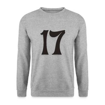 17 - Unisex Sweatshirt - salt & pepper - Front - Alina (178cm) & Michal (187cm)