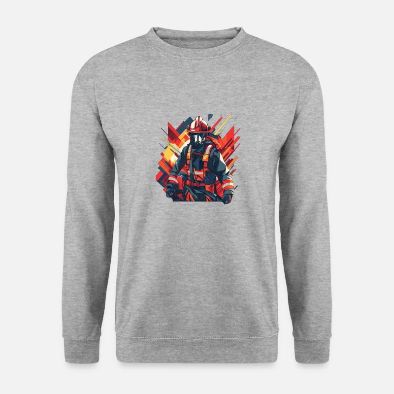 Helden des Feuers - Unisex Pullover - Weißgrau meliert