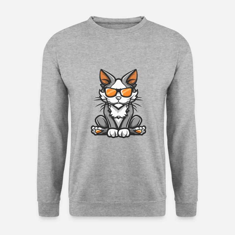 Bande dessinée Cat Cool - Sweat-shirt Unisexe - gris chiné