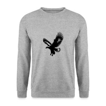 Beau style de tatouage d’aigle volant - Sweat-shirt Unisexe - gris chiné - Devant - Alina (178cm) & Michal (187cm)
