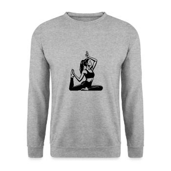 Harmonie pour le corps et l’ Yoga Relaxation - Sweat-shirt Unisexe - gris chiné - Devant - Alina (178cm) & Michal (187cm)