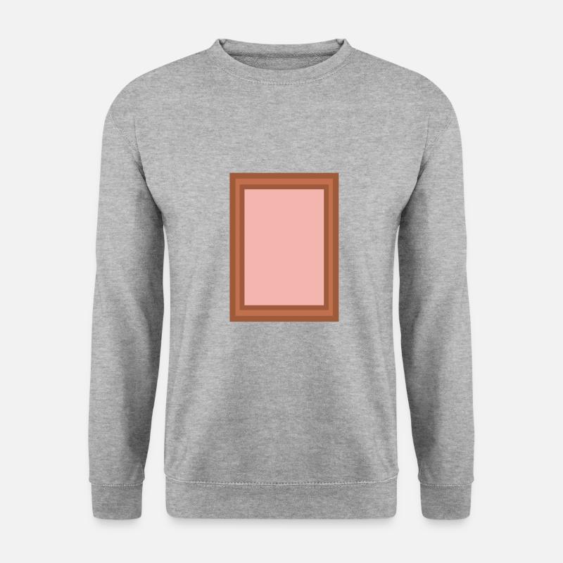 Rahmen Bilderrahmen Icon - Unisex Pullover - Weißgrau meliert