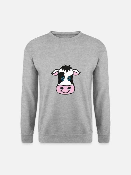 Cow Drawing - Unisex Sweatshirt - salt & pepper
