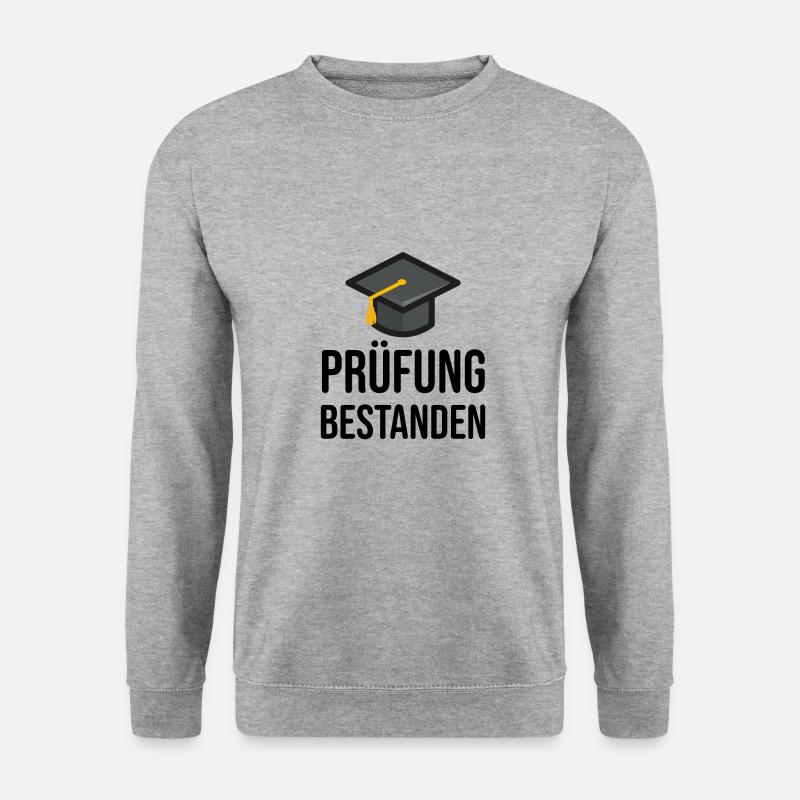 Abschlussprüfung Prüfung Bestanden - Unisex Pullover - Weißgrau meliert