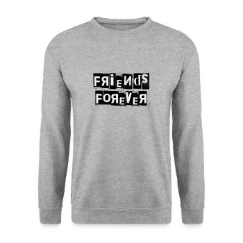 friends forever 3D - Unisex Sweatshirt - salt & pepper - Front - Alina (178cm) & Michal (187cm)