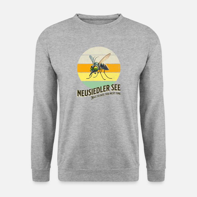 Moskito am Neusiedler See - Unisex Pullover - Weißgrau meliert
