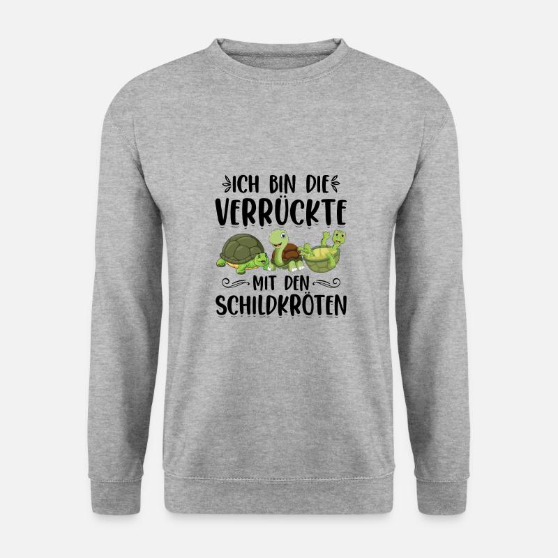Schildkröten - Unisex Pullover - Weißgrau meliert