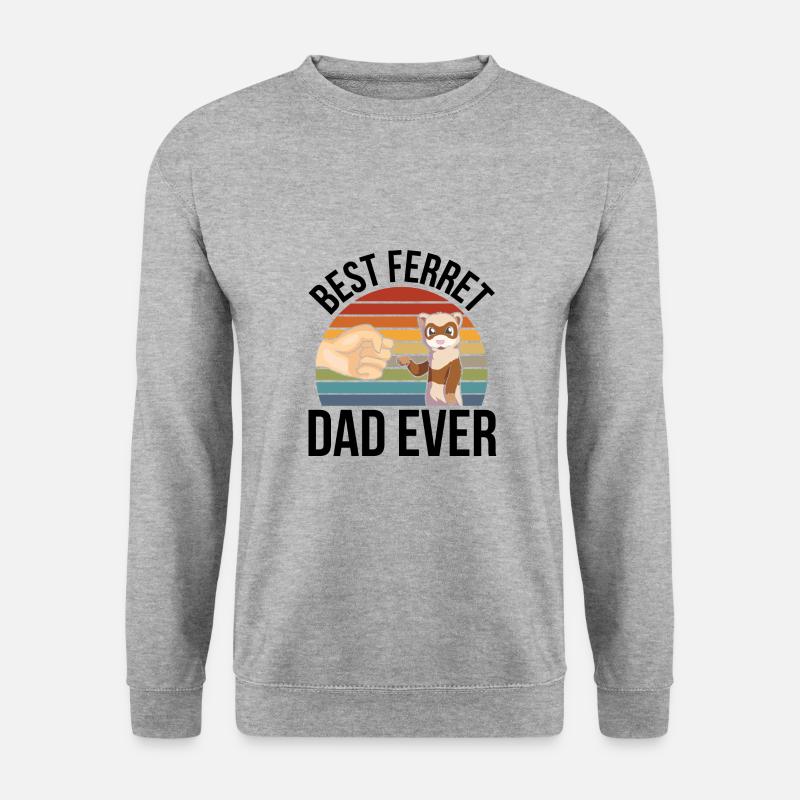 Frettchen - Unisex Pullover - Weißgrau meliert