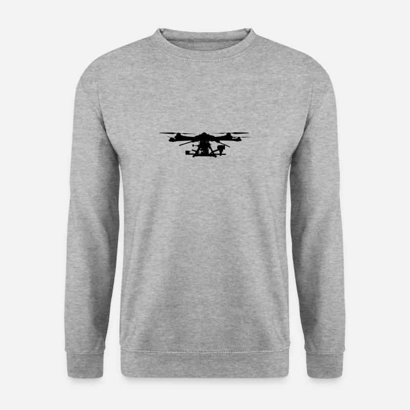 Drohne - Unisex Pullover - Weißgrau meliert