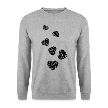 Cœur de volleyball - Sweat-shirt Unisexe - gris chiné - Devant - Alina (178cm) & Michal (187cm)