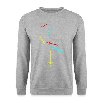Sword Icon Icon - Unisex Sweatshirt - salt & pepper - Front - Alina (178cm) & Michal (187cm)