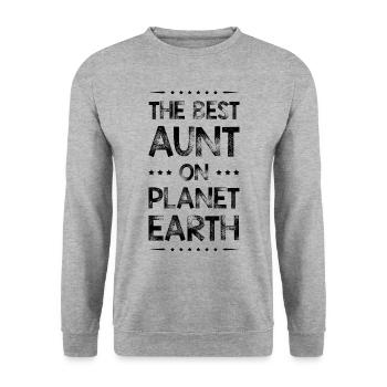 Meilleure tante disant - Sweat-shirt Unisexe - gris chiné - Devant - Alina (178cm) & Michal (187cm)