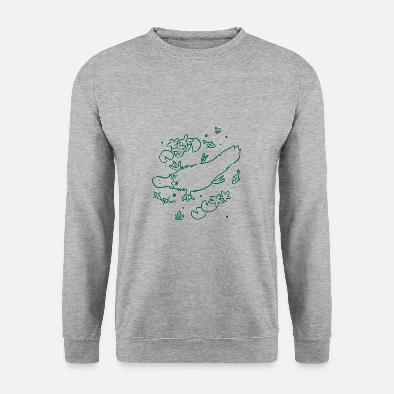 Watschelente - Gänsevögel - Unisex Pullover - Weißgrau meliert