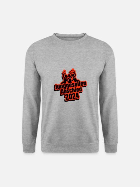 Junggesellenabschied 2024 - Unisex Pullover - Weißgrau meliert