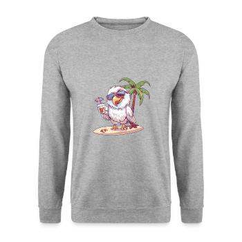 Palmier d’été de l’île Eagle - Sweat-shirt Unisexe - gris chiné - Devant - Alina (178cm) & Michal (187cm)