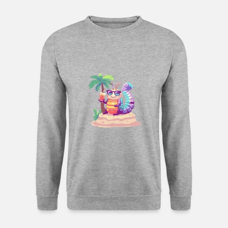 Wurm Sommer Urlaub - Unisex Pullover - Weißgrau meliert
