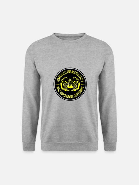 Junggesellenabschied 2024 Bier - Unisex Pullover - Weißgrau meliert