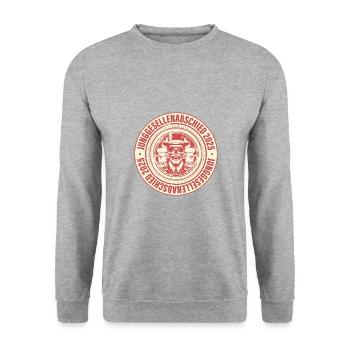 Enterrement de vie de garçon 2025 Crâne - Sweat-shirt Unisexe - gris chiné - Devant - Alina (178cm) & Michal (187cm)