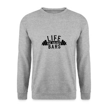 Life behind bars - Unisex Sweatshirt - salt & pepper - Front - Alina (178cm) & Michal (187cm)