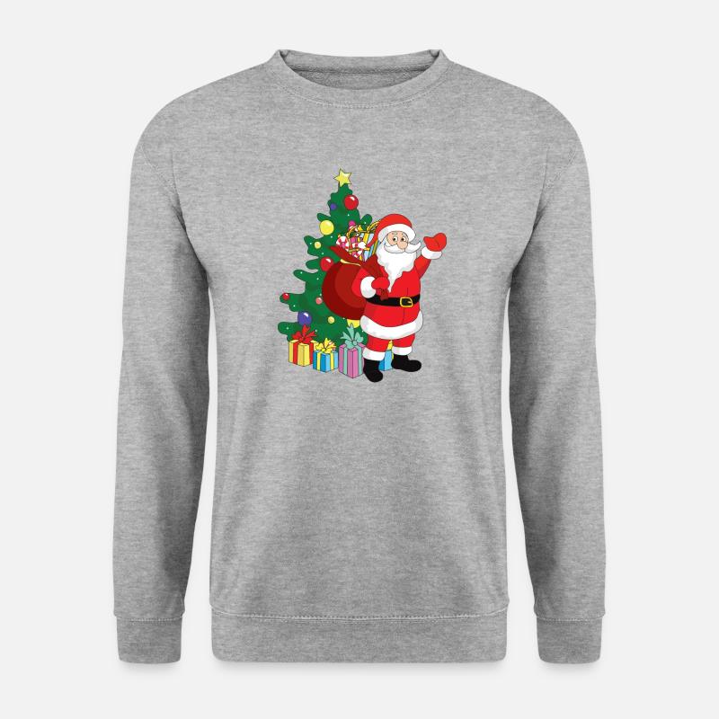 Weihnachtsmann - Unisex Pullover - Weißgrau meliert