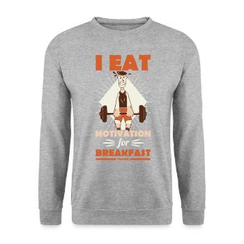 Motivation - Unisex Sweatshirt - salt & pepper - Front - Alina (178cm) & Michal (187cm)