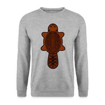 Bieber Bieber fur hunts hunter huntress - Unisex Sweatshirt - salt & pepper - Front - Alina (178cm) & Michal (187cm)