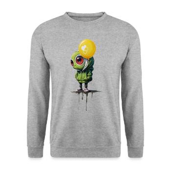 Love everywhere - Unisex Pullover - Weißgrau meliert - Vorne - Alina (178cm) & Michal (187cm)