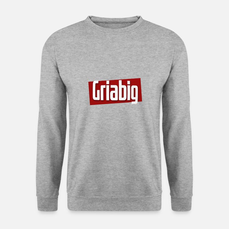 Griabig - Unisex Pullover - Weißgrau meliert