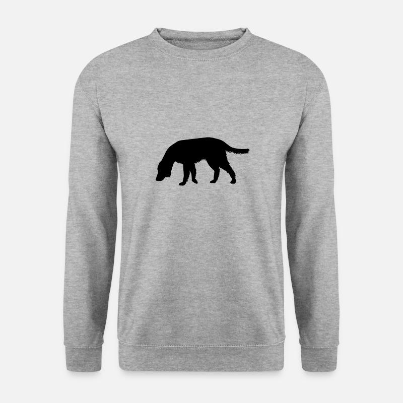 Hund - Unisex Pullover - Weißgrau meliert