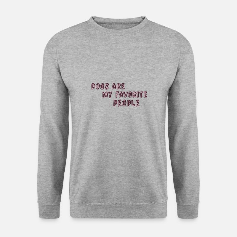 Hund - Unisex Pullover - Weißgrau meliert