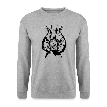 Poodle Crown Dogs Dog Wilsigns - Unisex Sweatshirt - salt & pepper - Front - Alina (178cm) & Michal (187cm)