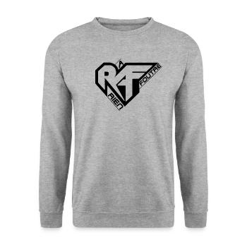 RIEN A FOUTRE - RIENAFOUTRE - Kien - SMSO prod - Sweat-shirt Unisexe - gris chiné - Devant - Alina (178cm) & Michal (187cm)