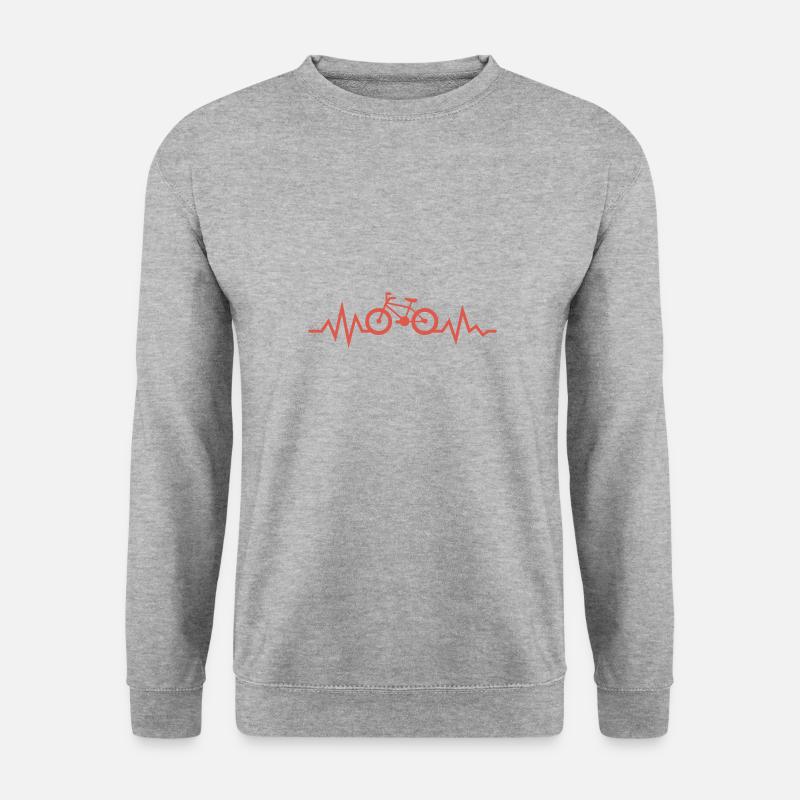 Fahrrad - Unisex Pullover - Weißgrau meliert